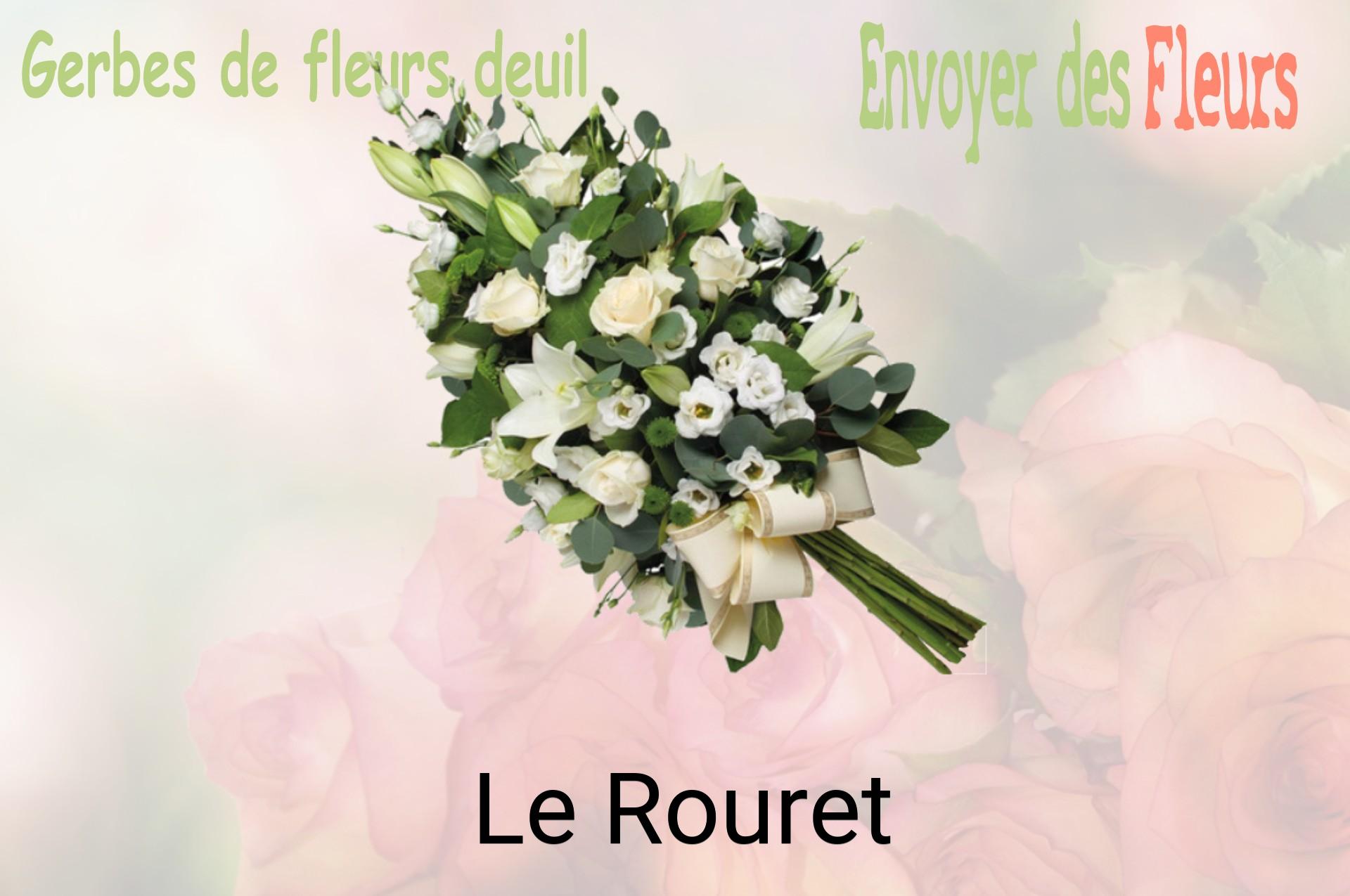 Gerbe de fleurs de deuil livrée à Le Rouret